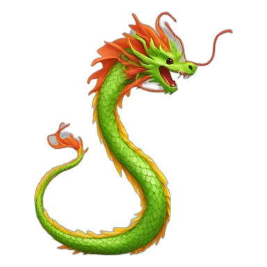 Chinese dragon tail sticker