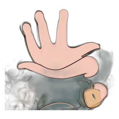 Trois doigts levé sur la main sticker