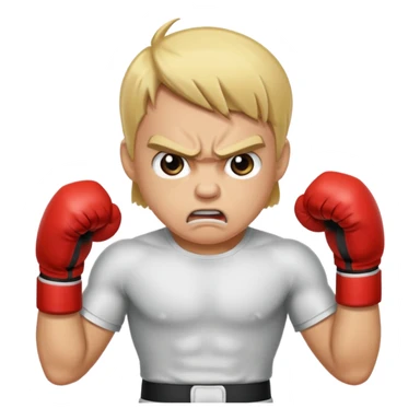 blonde angry boxer  sticker