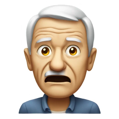 Old person mad sticker