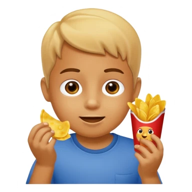 Cips yiyen çocuk  sticker