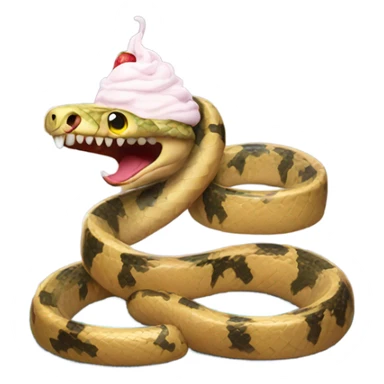 Snake with ice cream sticker