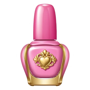 gold rococo pink inflatable puffy nail polish sticker