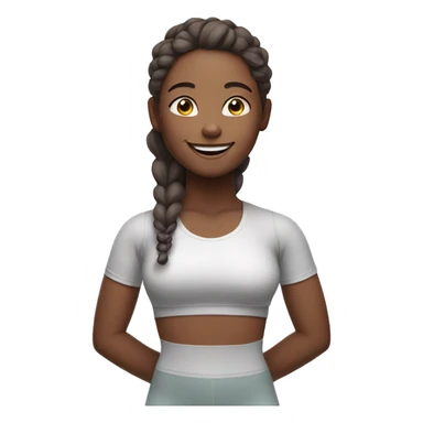 smiling girl in yoga outfit sticker