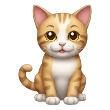 cat with hearteas sticker