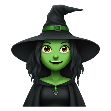 The wicked witch of the west smiling.  sticker