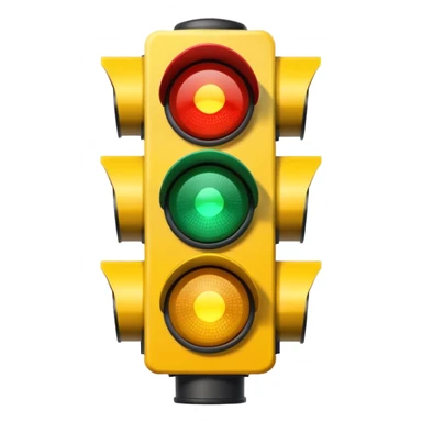 Yellow Light on a traffic signal  sticker