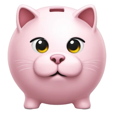 cat piggy bank perspective sticker