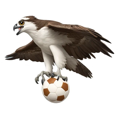 Osprey clutching a football sticker