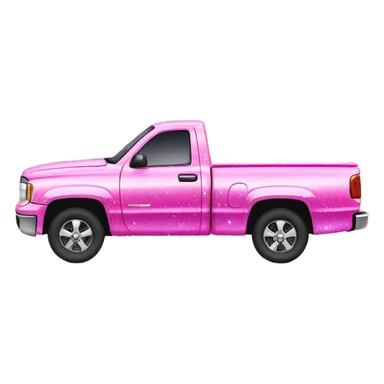 Pink ombre pickup truck with glitter  sticker