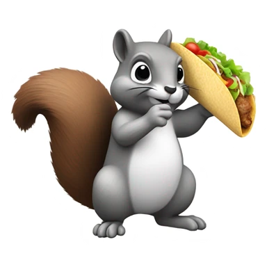 squirrel eating a taco sticker