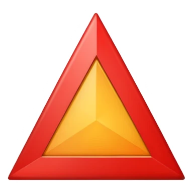 red equilateral triangle sticker