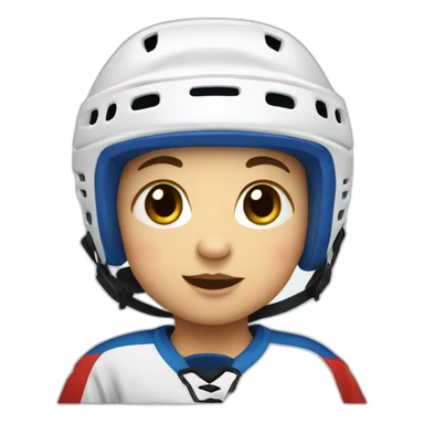 baby hockey player wearing red helmet sticker