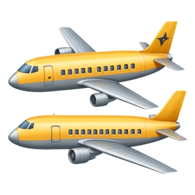Two large grey rectangle with a plane flying in their direction sticker