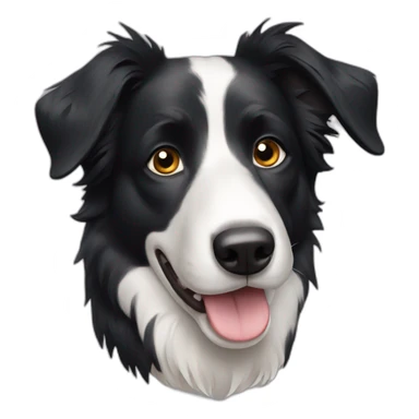 short hair border collie dog sticker