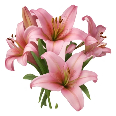 Bouquet pink of lilies sticker