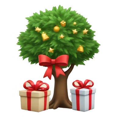 Presents under a tree sticker