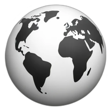 earth black and white with gradient and travel pins sticker