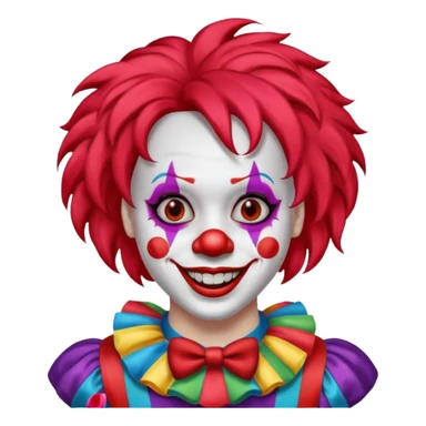black dancing clown sticker