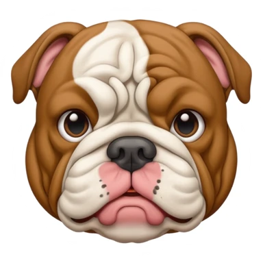 bulldog ingles atigrado oscuro con blanco sticker
