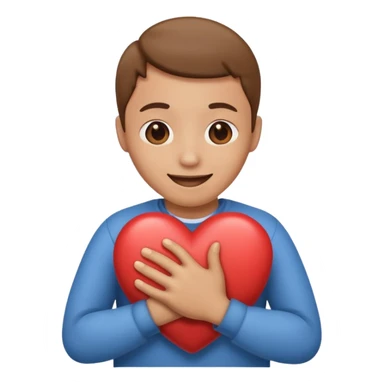 hugging your heart sticker