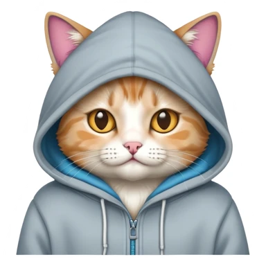 Cat wearing a hoodie  sticker