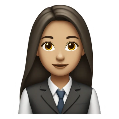 brunette girl with long hair in corporate attire sticker