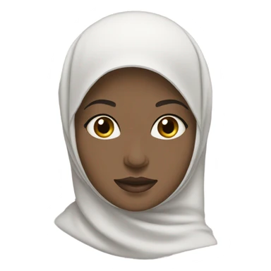 White hijabi woman, white skin  sticker