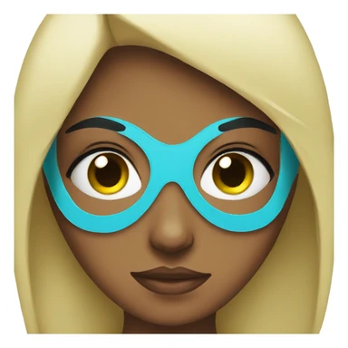 Girl with eye mask sticker