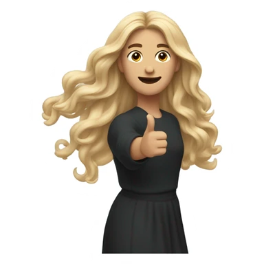 flicking hair back sticker