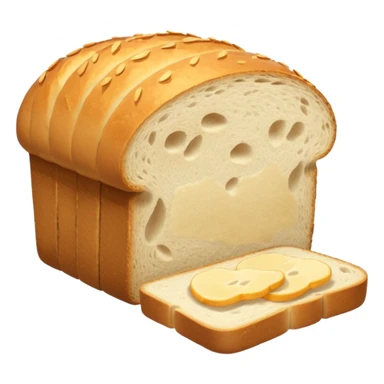 just a sliced bread load simple with cut bread slices on ground  sticker