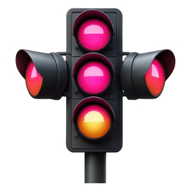 pink traffic light sticker