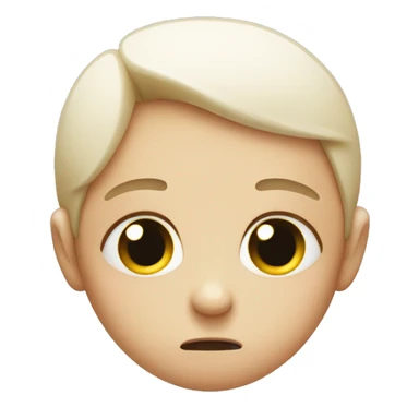 Shy sad heart eye face  sticker