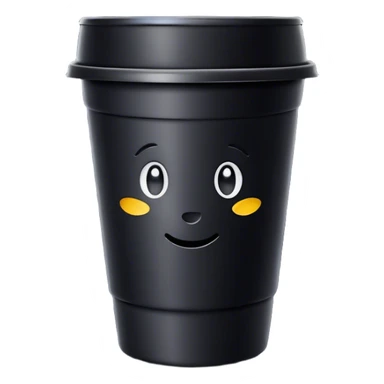 black plastic cup sticker