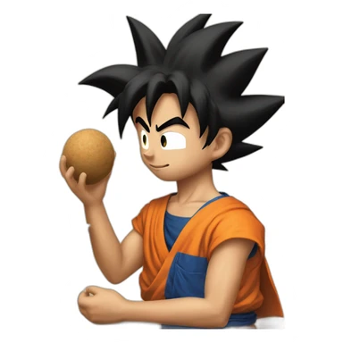 does goku clean nuts? sticker