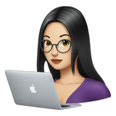 nico-robin-with-a-macbook sticker