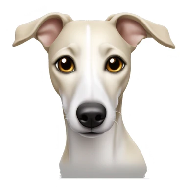 white beige whippet sticker