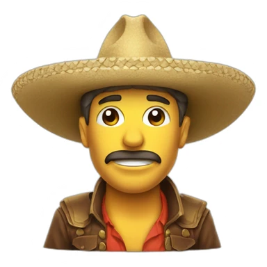 crypto amigo with sombrero hat sticker