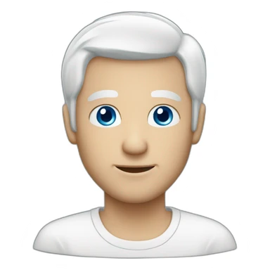 Man with a white hair and blue eyes. sticker