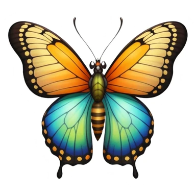 butterfly from pupa sticker