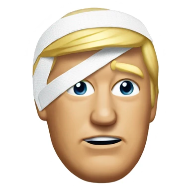 donald trump ear bandage sticker