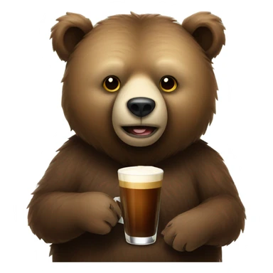Bear with an espresso martini  sticker