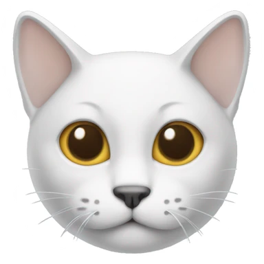 gato blanco con manchas sticker