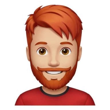 bearded uncrowned king  red outfit red hair sticker