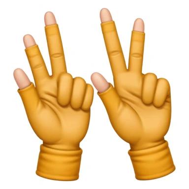 Middle finger emoji wearing fingerless gloves vulgar sticker