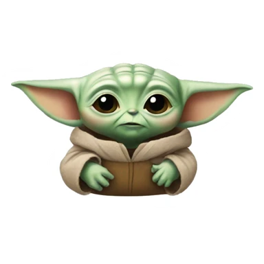 Baby yoda heart sticker