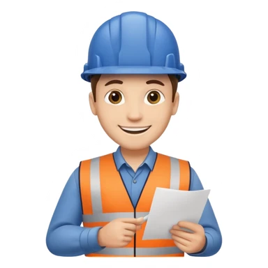 railway engineer carrying a piece of paper in front of him sticker