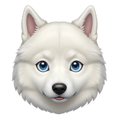 White husky Siberian with blue eyes dog sticker