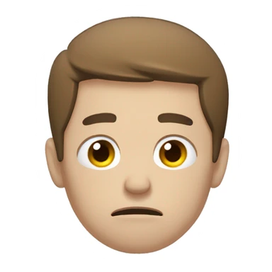 Sad White Man with short brown hair lifting weights while crying sticker