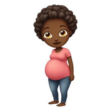 Pregnant girl sticker